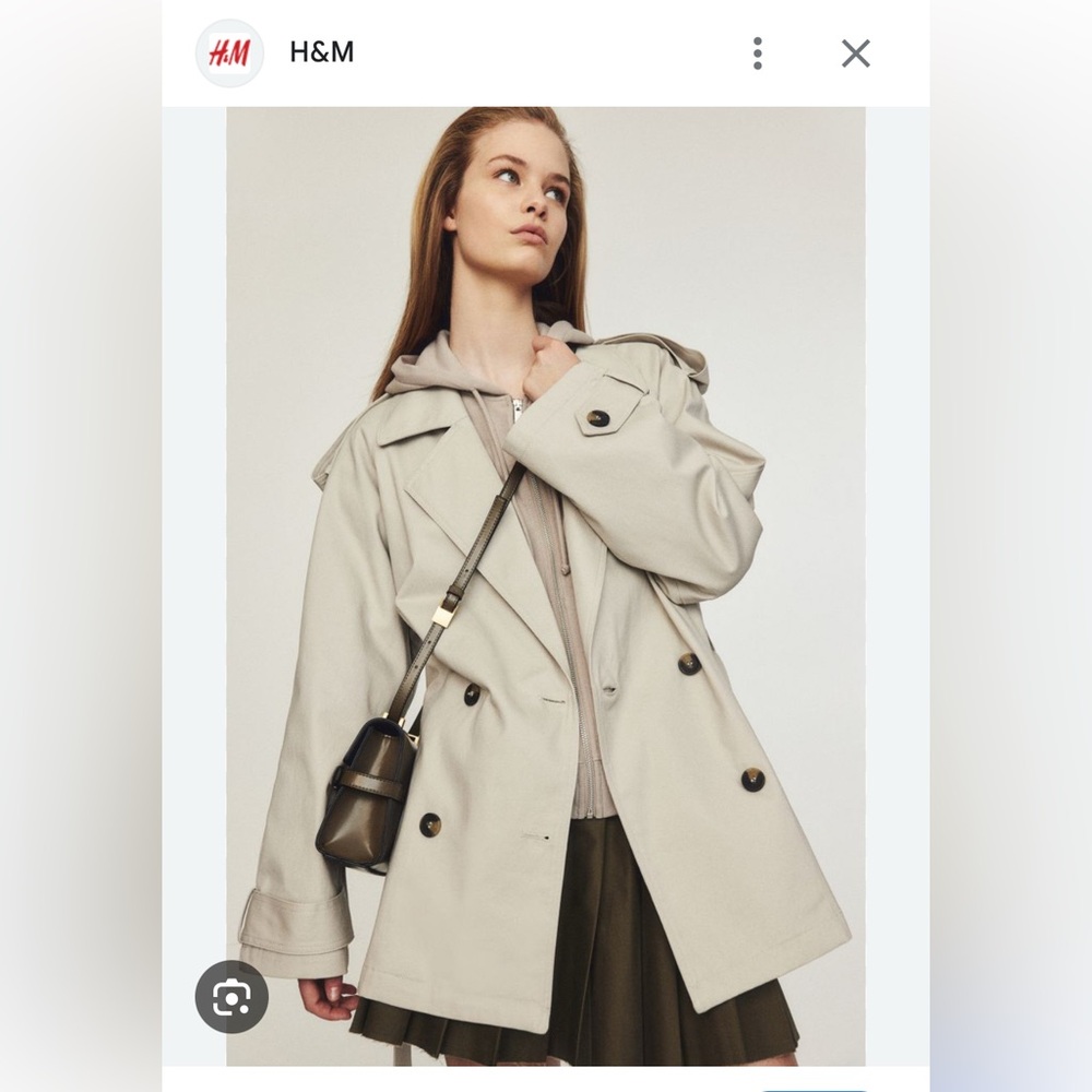 H&M tan trench coat - XS